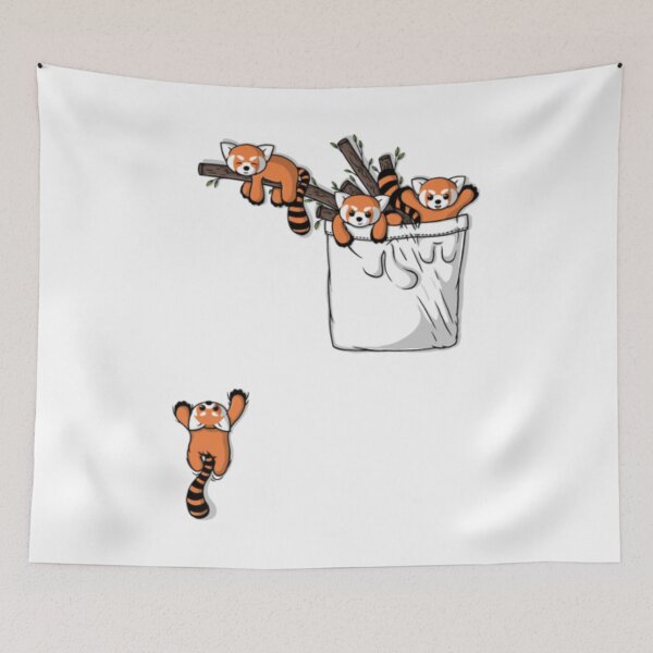 Item preview, Pocket red panda bears tshirt  designed and sold by Stephaniehar.