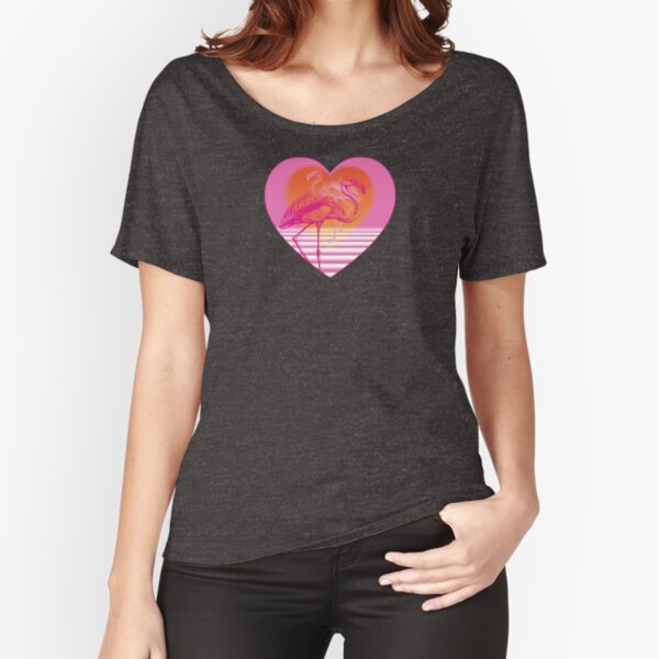 Flamingos at Sunset | Pink Flamingos | Vintage Flamingos | Relaxed Fit T-Shirt