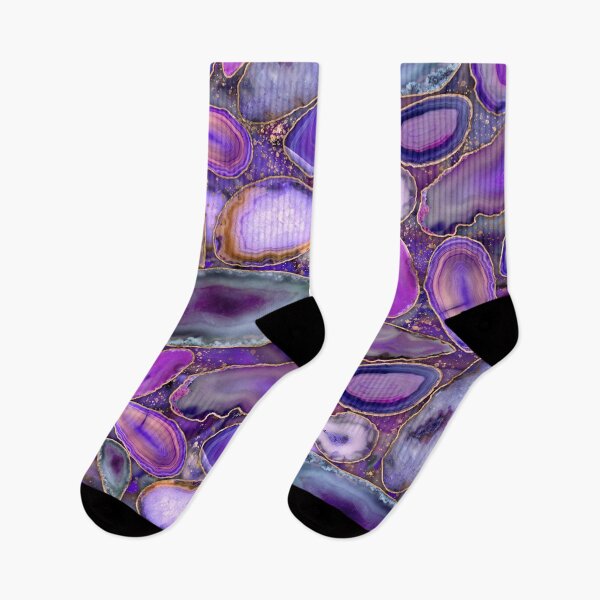 Item preview, Geodes crystal pattern - Purple and Violet  designed and sold by k9printart.