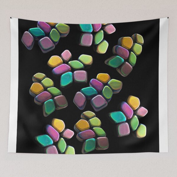 Item preview, Titanium hematite crystals black background  designed and sold by Miss Sparkle.