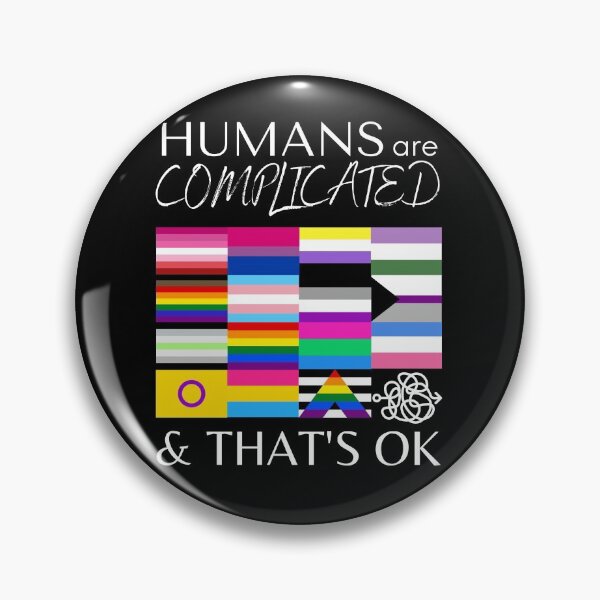 Artikelvorschau, Menschen sind kompliziert und das ist in Ordnung. LGBTQ-Pride-Monat entworfen und verkauft von Subtle Pride Shop.