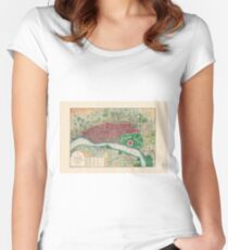 Map Of Calcutta 1832 Women's Fitted Scoop T-Shirt