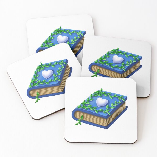 Item preview, a painted blue closed book with leaves and a heart on its cover designed and sold by nataliavavilina.