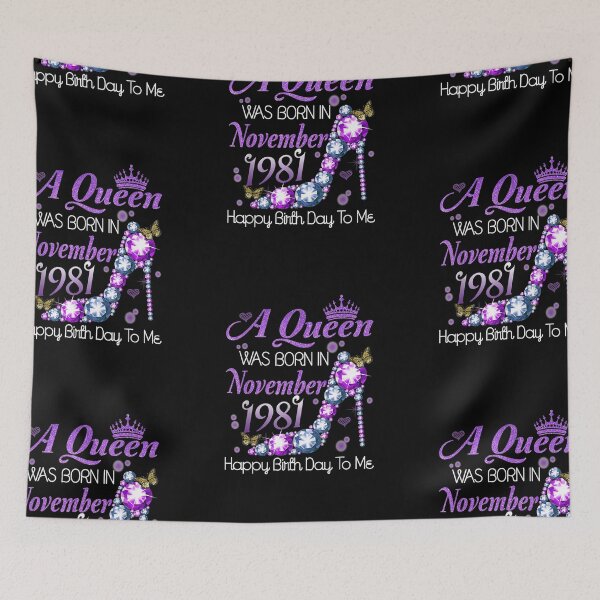 Item preview, Womens A Queen Was Born In November 1981 Birthday designed and sold by patriciaa12.