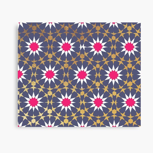 Indigo Moroccan Patterns Canvas Print