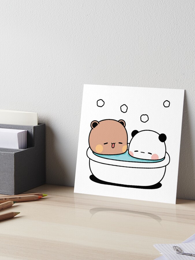 Bear and Panda Bubu Dudu Balloon  Art Board Print for Sale by DeerQueerG