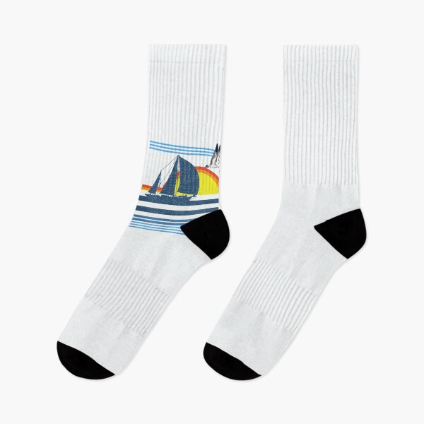 Item preview, California beach Retro 70s 80s 90s Sailing Boat Sunset Surf designed and sold by qrduubp320.