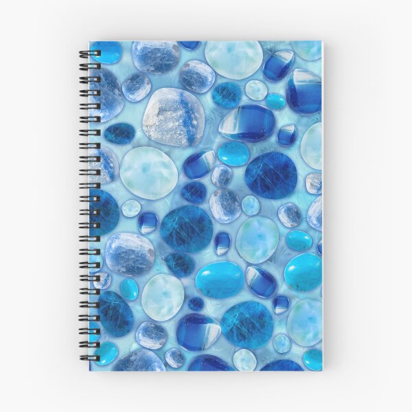 Item preview, Blue Tumbled Gemstones abstract designed and sold by k9printart.