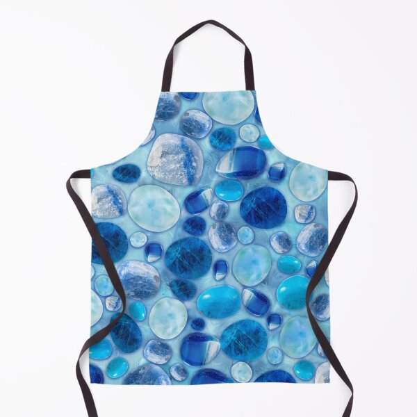 Item preview, Blue Tumbled Gemstones abstract designed and sold by k9printart.