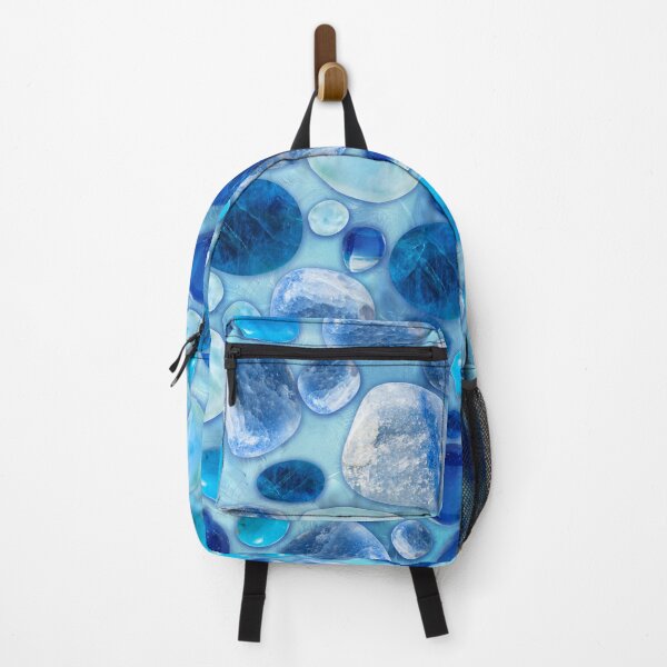 Item preview, Blue Tumbled Gemstones abstract designed and sold by k9printart.