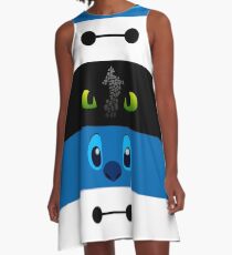 The three colors A-Line Dress