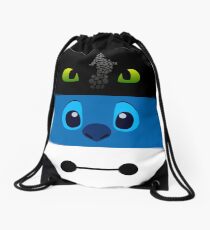 The three colors Drawstring Bag