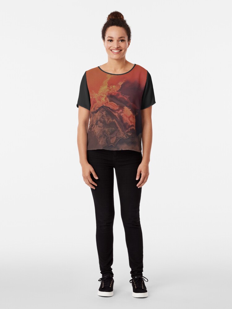 Alternate view of Fire on the Mountain Chiffon Top