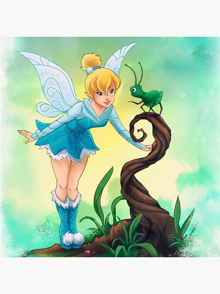 Tinkerbell Blue Fairy Tote Bag By Clefchan Redbubble