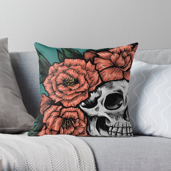 Crown of Peonies Throw Pillow