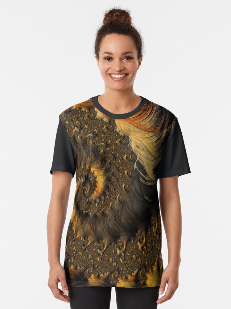 Alternate view of Feathered Fractals Graphic T-Shirt