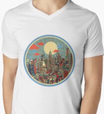 philadelphia panorama 3 Men's V-Neck T-Shirt