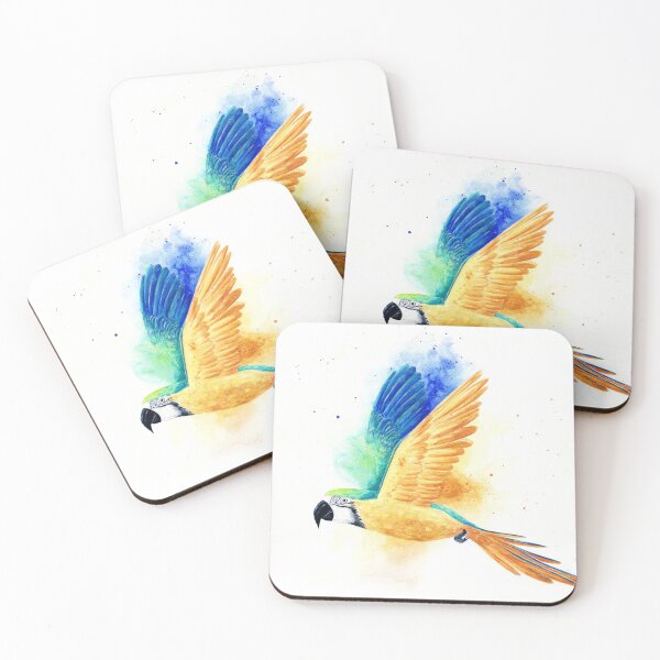 Item preview, watercolor blue parrot  designed and sold by J sora.