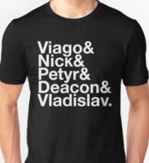 Camiseta ajustada Lo que hacemos en las sombras (blanco)
