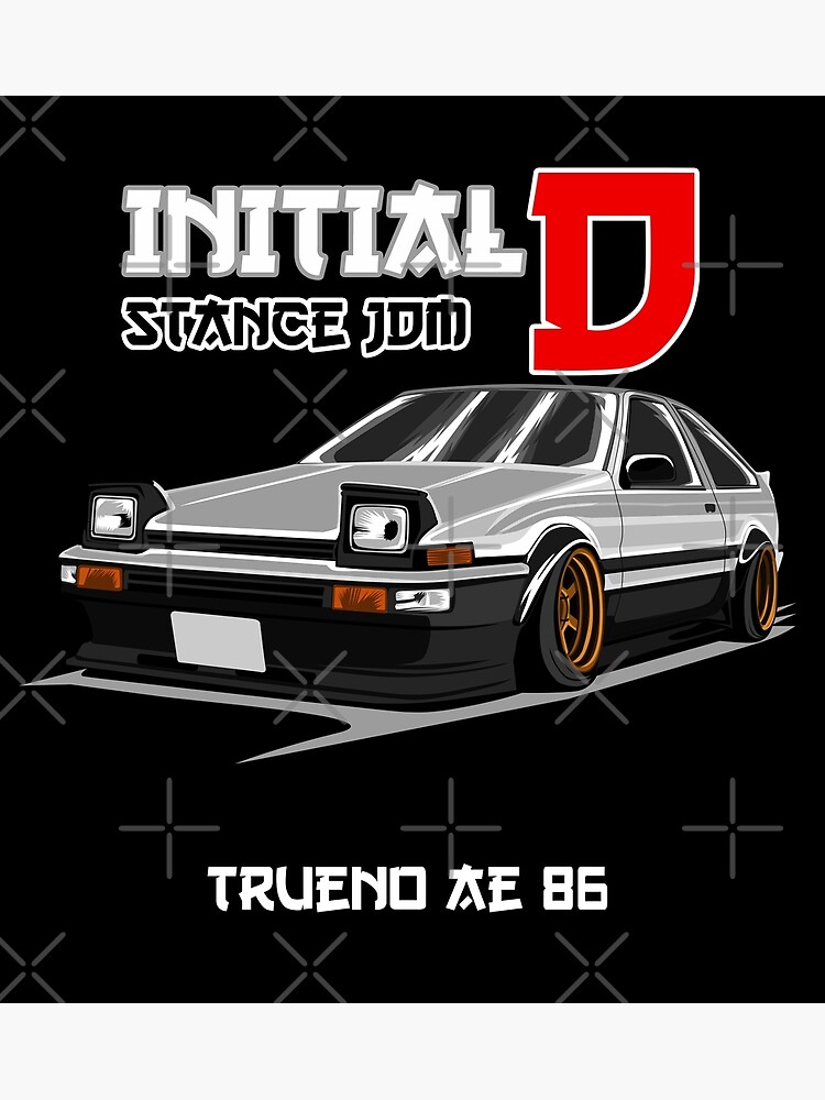 Initial D Anime Custom Classic AE 86 Trueno Car Laser Engraved 