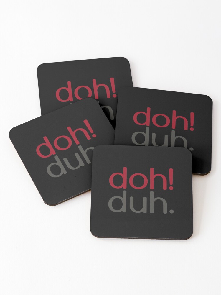 Thumbnail 1 of 5, Coasters (Set of 4), doh! duh. designed and sold by dohduh.