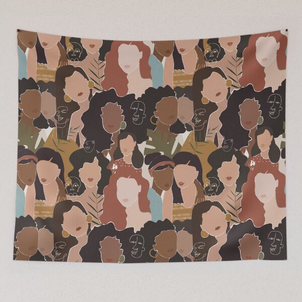 Item preview, Feminist pattern of empowered women - equality and feminism designed and sold by KIKAIA  The Label.
