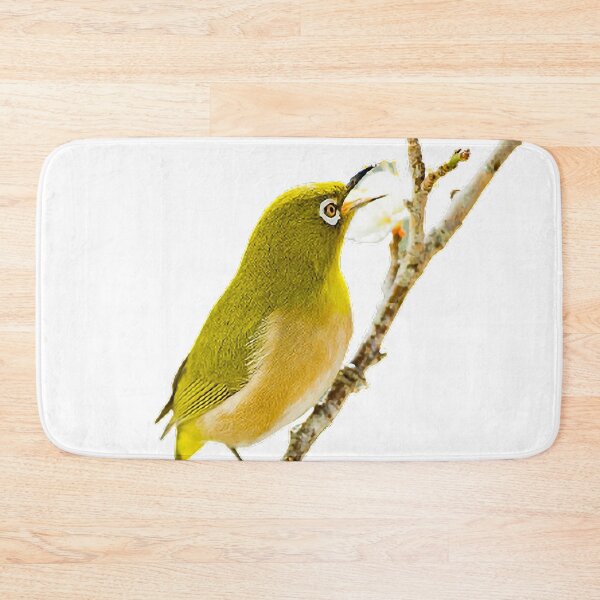 Item preview, Japan, plum, cape white-eyed bird, bird, spring bird body is mostly green, head is brown-green and yellow-brown, with dark brown spots and dark green designed and sold by zenger2021.
