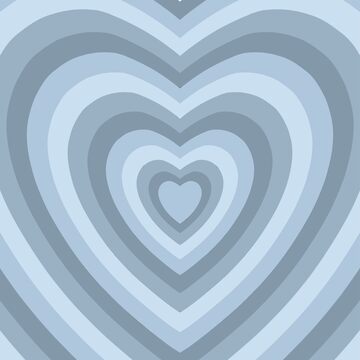 Artwork thumbnail, Aesthetic blue rainbow hearts by Pastel-PaletteD