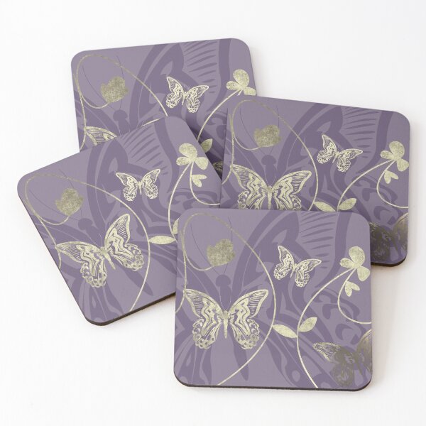 Item preview, Beautiful intricate butterfly pattern for lovers of butterflies.  Mauve purple and gold - Caroline Laursen original designed and sold by Caroline Laursen.