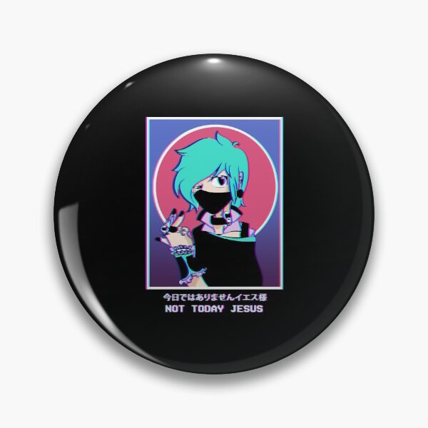 Aperçu de l'œuvre Pas aujourd'hui Jesus Goth Anime Girl Vaporwave Grunge créée et vendue par BrightlyBlacker.