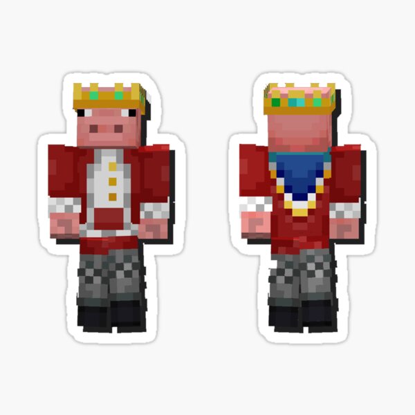 Technoblade Minecraft skin Sticker for Sale by lottedesigns