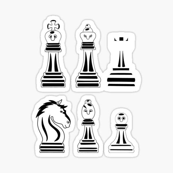 Funny Chess Lover Chessman Art Sticker