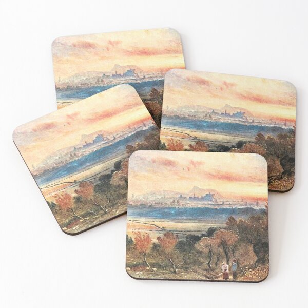 Item preview, Vintage Illustration of Edinburgh from Corstorphine Hill designed and sold by yourscotland.