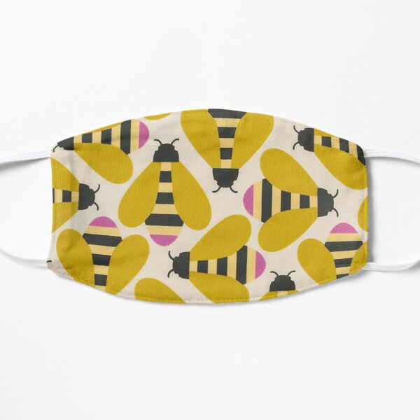 orla kiely - abstract bees show design Flat Mask
