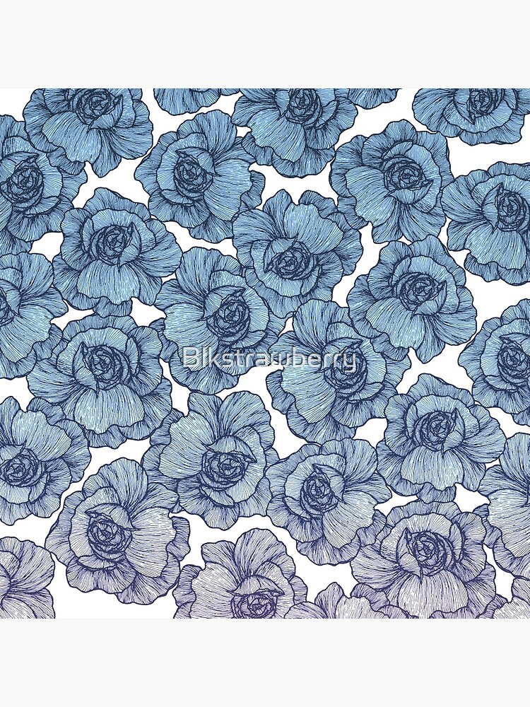 20 Shades of Serenity Blue Wallpaper Ideas : Y2K Blue Floral