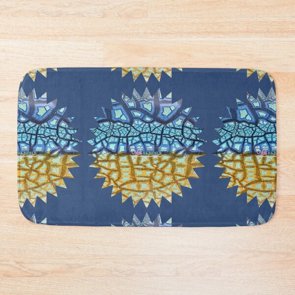 Item preview, Peeling Paint Starburst - Tribal Mandala-style Mosaic Pattern - Yellow Blue Jade  - Vicki Hadfield designed and sold by Printable Pressies.
