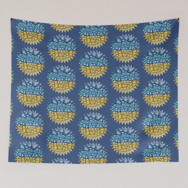 Item preview, Peeling Paint Starburst - Tribal Mandala-style Mosaic Pattern - Yellow Blue Jade  - Vicki Hadfield designed and sold by Printable Pressies.