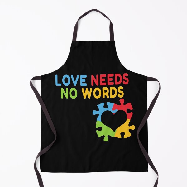 Item preview, Love Needs No Words Autism Awareness Quote designed and sold by Color-Sparkle.