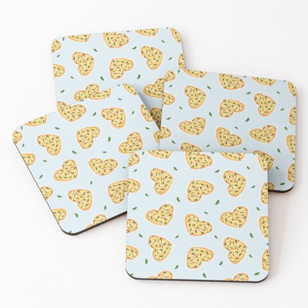 Item preview, Pizza love blue green yellow pattern designed and sold by essskina.