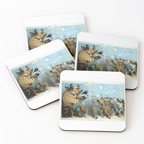 Item preview, "Wall Street bubbles - Always the same" Bear Market Illustration 1901 designed and sold by Popular-Gifts.