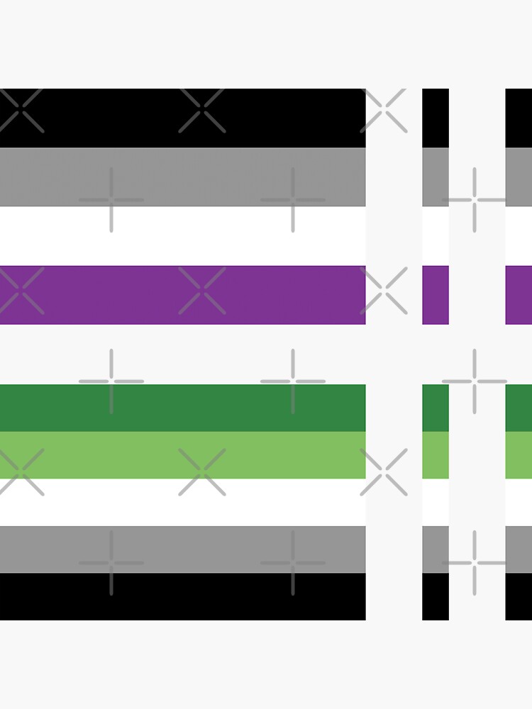 Asexual And Aromantic Pride Flag Combo Sticker For Sale By Asexuality