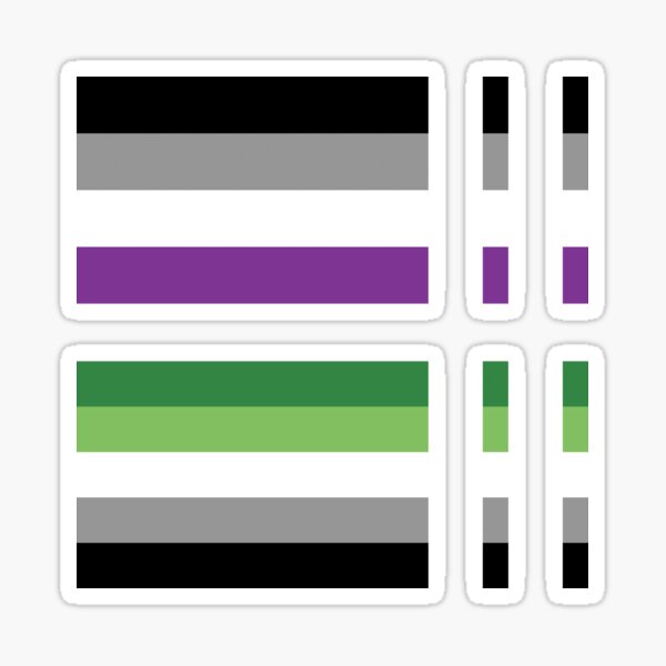 Asexual And Aromantic Pride Flag Combo Sticker For Sale By Asexuality Redbubble 