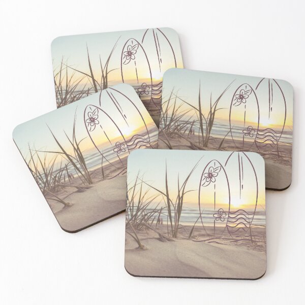 Item preview, Beach Sunset with a board designed and sold by AshLiam.