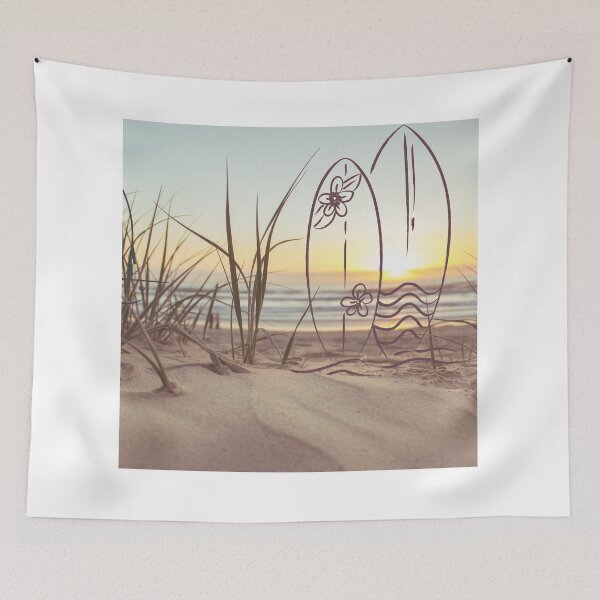 Item preview, Beach Sunset with a board designed and sold by AshLiam.