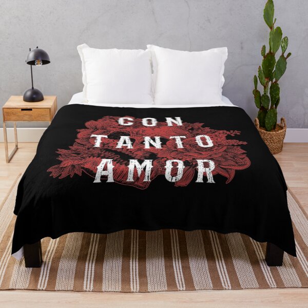 Item preview, With Much Love, Con Tanto Amor, Spanish Phrase Design, Skull and Flowers designed and sold by Proverbial Wisdom Design.