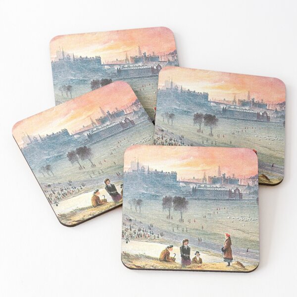 Item preview, Vintage Illustration of Edinburgh from King's Park/Queen's Park designed and sold by yourscotland.