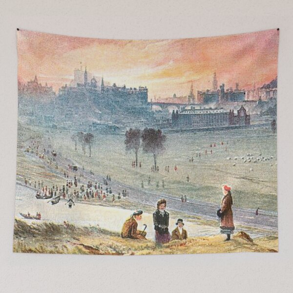 Item preview, Vintage Illustration of Edinburgh from King's Park/Queen's Park designed and sold by yourscotland.