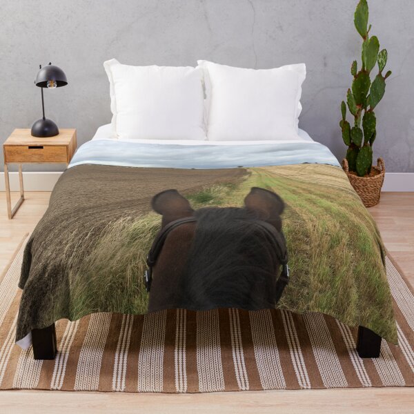 Item preview, Bitless horse riding over fields with clouds in the horizon designed and sold by Lady-Frost.