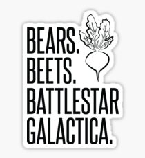 Bears Beets Battlestar Galactica Sticker