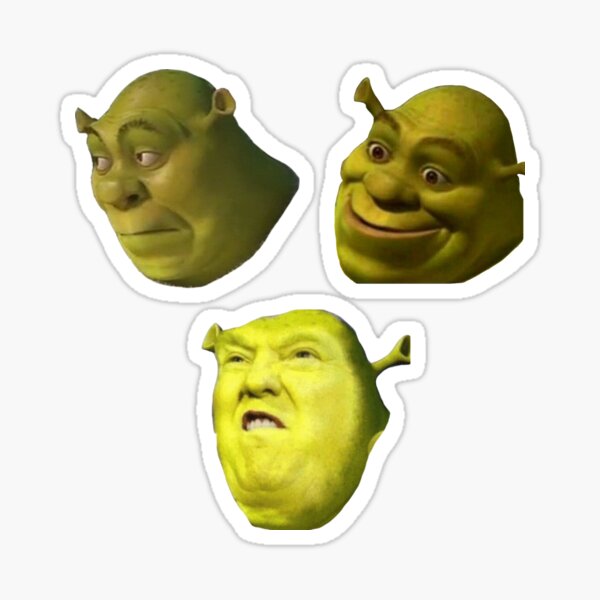 Shrek Meme Funny Vinyl Sticker - 3 Pack